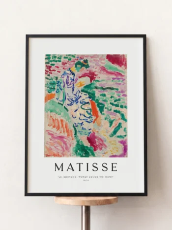 26104 matisse la japonaise woman beside the water siyah tablo 1.webp