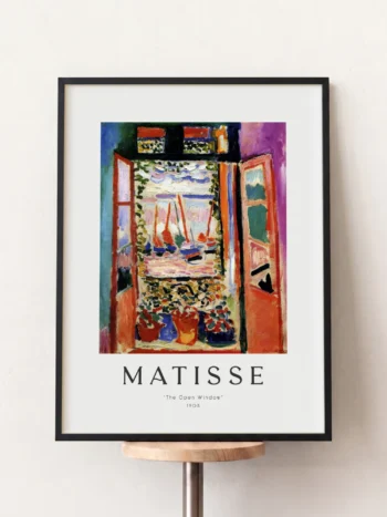 26108 matisse the open windows siyah tablo 1.webp