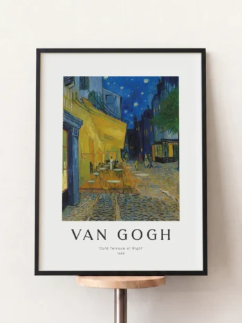 26115 van gogh cafe terrace at night siyah tablo 1.webp