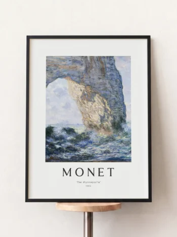 26116 monet the manneporte siyah tablo 1.webp