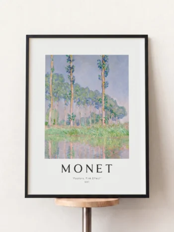 26117 monet poplars siyah tablo 1.webp