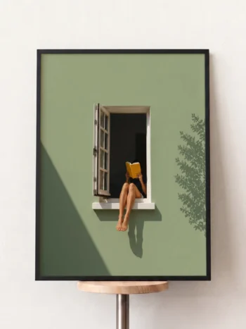 28104 pencere kitap kadin siyah tablo 1.webp
