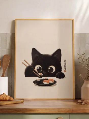 35101 kedi sushi ahsap tablo 1.webp