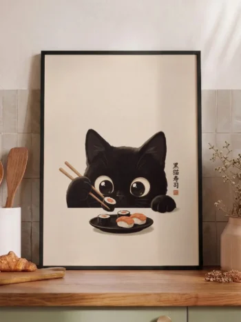 35101 kedi sushi siyah tablo 1.webp