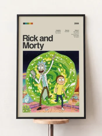 44110 rick and morty siyah tablo 1.webp